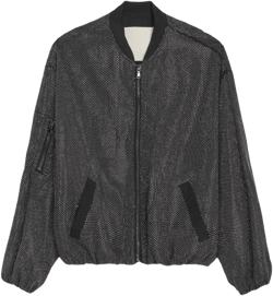 Studded Bomber Jacket In Black