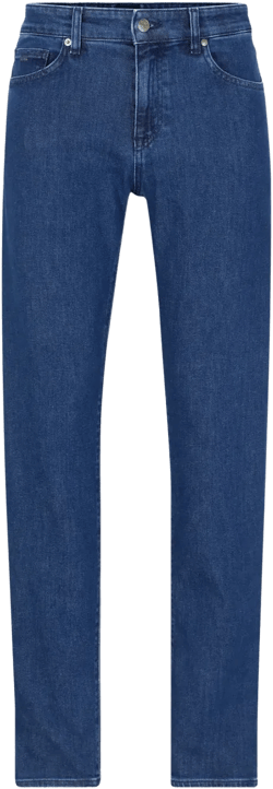 mid-rise straight-leg jeans
