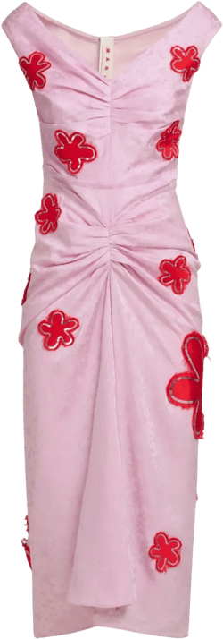 floral-print midi dress