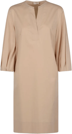 placket-detail tunic dress