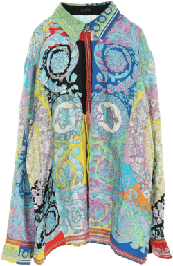 10's printed silk blouse