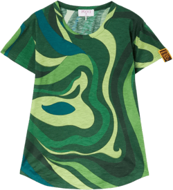 abstract-print T-shirt