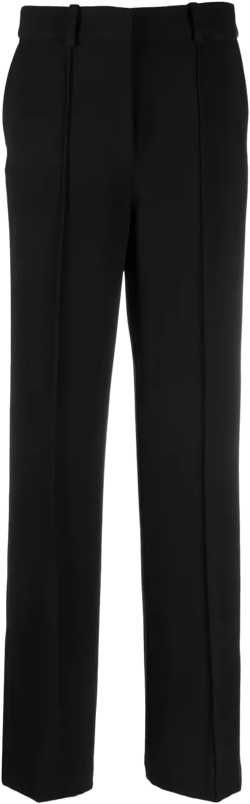 high-waisted straight-leg trousers