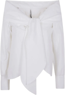 knot-detail shirt