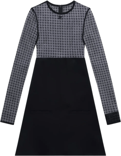 lace panelled minidress