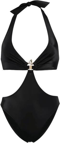 metallic-snake one-piece