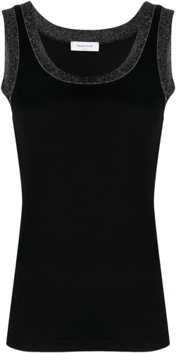 metallic-trim tank top