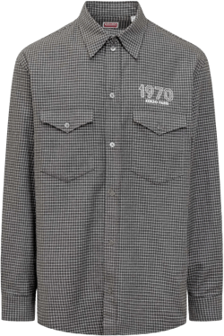 logo-embroidered cotton shirt