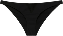 lace inset bikini bottom