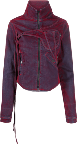 zip-up denim jacket 