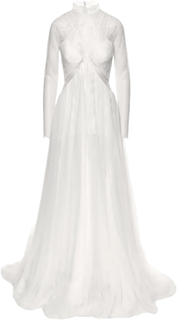 lace-panelled maxi dress