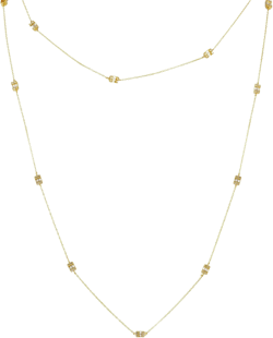 pre-owned 14K yellow gold layered diamond necklace