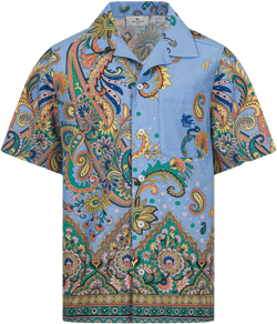 graphic-print cotton shirt