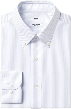 Super Non-Iron Slim Shirt | Button Down Collar | Striped