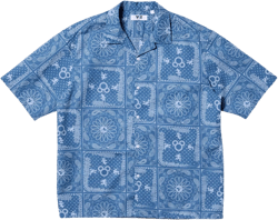 Disney in Blue Cotton Linen Shirt