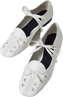 Charles & Keith Lace-Up Bow Ballet Flat