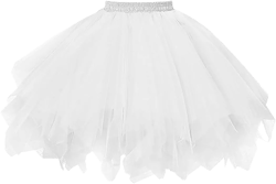 Sinalty Layered Tutu Tulle Skirts Dance Tutu Ballet Skirts Festival Tutu Costume for Women and Girls (Pure White) : Clothing, Shoes & Jewelry