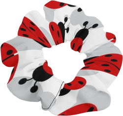 Stylish Satin Hair Scrunchies, Red Black Dots Ladybugs Pattern Hair Ties for Women Soft Scrunchy Elastic Rubber Bands Ponytail Holders Hair Accessories 1 Count (Pack of 1) Style(186)