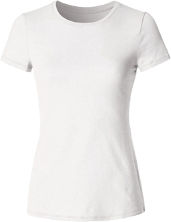 Women's Crewneck Short Sleeve Slim Fitted T-Shirt Solid Basic Tee Stretchy Casual Top X-Large Jtt003_white