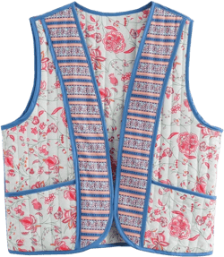 Women's Y2K Cottagecore Vests Floral V Neck Jackets Aesthetic Coquette Cardigan Fairycore Harajuku Clothing Cute Tops