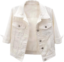 FEESHOW Womens Denim Vest Jacket Casual Lapel Button Down Ripped Casual Jacket Jeans 4X-Large White