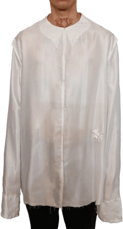 Silk Shirt With Detachable Sleeves
