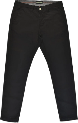 CHARBONNIER Men’s Slim fit Chinos Pants, Flat Front Design and Back Buttoned Pockets, Comfortable Men’s Pants for Casual wear Regular 38W x 32L Black