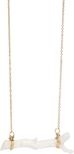 Coral Branch Bar Necklace