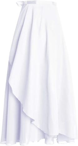 Women Ballet Wrap Skirt Ladies Long Sheer Dance Skirts White : Clothing, Shoes & Jewelry