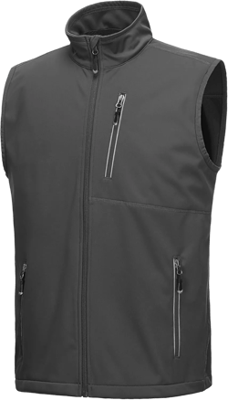 33,000ft Men's Windproof Lightweight Golf Vest Outerwear with Pockets, Softshell Sleeveless Jacket for Running Hiking Sports at Amazon Men’s Clothing store