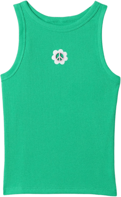 GAP Girls' High Neck Tank X-Small Simply Green 17-5936