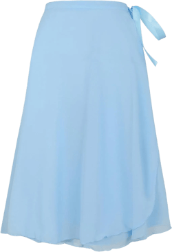 Deesorxin Ballet Skirt for Women Long Wrap Skirt Sheer Dance Costumes with Adjustable Waist tie for Adult Ladies Big Girls Blue : Clothing, Shoes & Jewelry