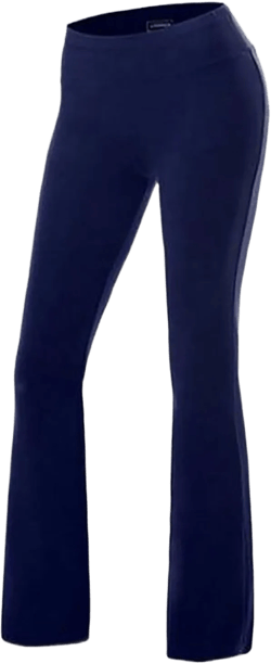 Flare Yoga Pants for Women,Butt Lifting High Waisted Leggings Tummy Control Leggings Wide Leg Yoga Workout Leggings Small V0002-dark Blue