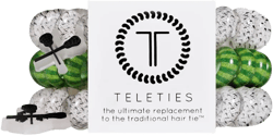 TELETIES - Large Spiral Hair Coils - Sports Collection - Ponytail Holder Hair Ties for Women - Phone Cord Hair Ties - Strong Grip, No Rip, Water Resistant, No Crease - 3 pack - Lacrosse 1 Count (Pack of 3) Lacrosse - Large