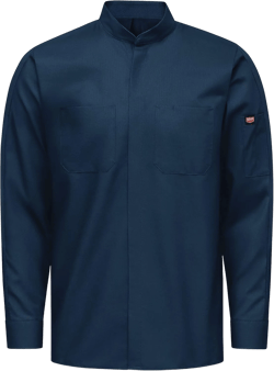 Red Kap Men's Long Sleeve Pro+ Work Shirt with Oilblok and Mimix Small Navy