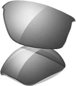 Oakley Flak Jacket Rectangular Replacement Sunglass Lenses, Black, 63 mm