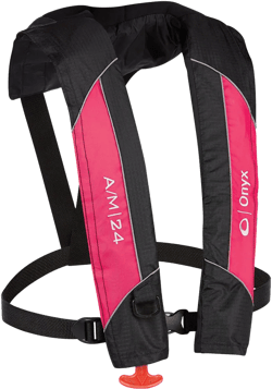 Onyx A/M-24 Automatic/Manual Inflatable PFD Life Jacket - Pink [132000-105-004-14]