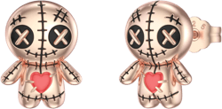 Voodoo Doll Earrings for Women,Gothic Earrings Horror Doll Earrings Skull Pins Ghost Doll Earrings Jewelry Halloween Christmas Mother's Day Rose Gold