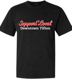 Downtown Tifton Support Local- Comfort Color Short Sleeved Tee