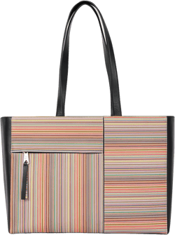 Women's Panelled 'Signature Stripe' Leather Tote Bag