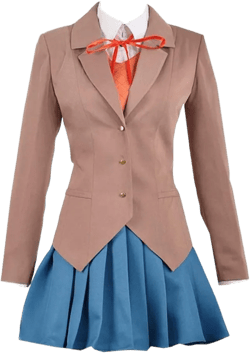 Monika Sayori Yuri Natsuki Uniform Shoes Cosplay Costume Women Sailor Suit Outfit Full Set Large Blue