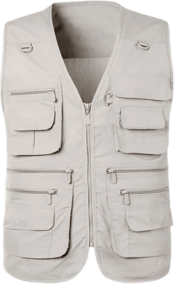 Photography Travel Hunting Vest top Photo Cargo Vest Jacket Multi Pockets Mens Golf Lightweight Photo Vest