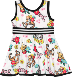 Disney Minnie Mouse and Winnie The Pooh Girls Sleeveless Dress for Infant and Toddler