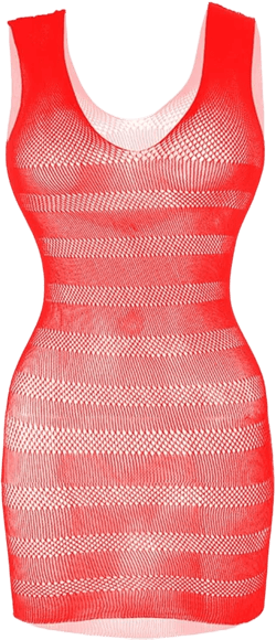 Women Fishnet Lingerie V-Neck Sleepwear One Size One Piece Babydoll Mini Dress One Piece Red