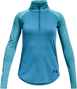 Under Armour Girls' Tech Graphic Half-Zip T-Shirt X-Large Radar Blue (422)/Blue Note
