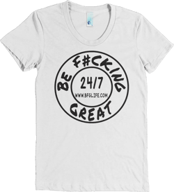 Women's White Original Logo Short Sleeve V-Neck Tee