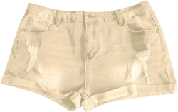 Women's Denim Shorts High Waisted Ripped Raw Cut Hem Distressed Casual Summer Destroyed Denim Shorts with Pockets