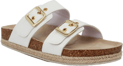 LONDON FOG Womens Wendee Sandals with Cork. Laides Slide Sandals With Double Buckle Strap Platform Sandal