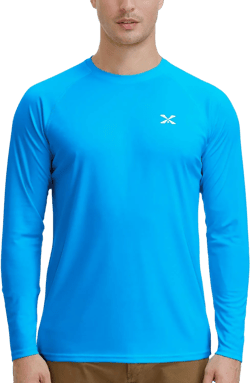 Men's Short Sleeve T-Shirt Quick Dry UPF 50+ Athletic Running Workout Fishing Hiking Tops Performance Shirts X-Large 18105#blue