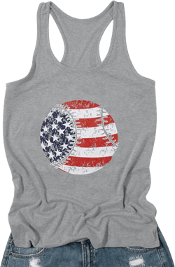 Baseball Tanks Top Women Cute Funny Baseball Graphic Vest Summer Racerback Sleeveless Shirt Baseball Match Gifts Shirt